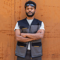 Kapriol prsluk INDUSTRY SIVO/CRNI